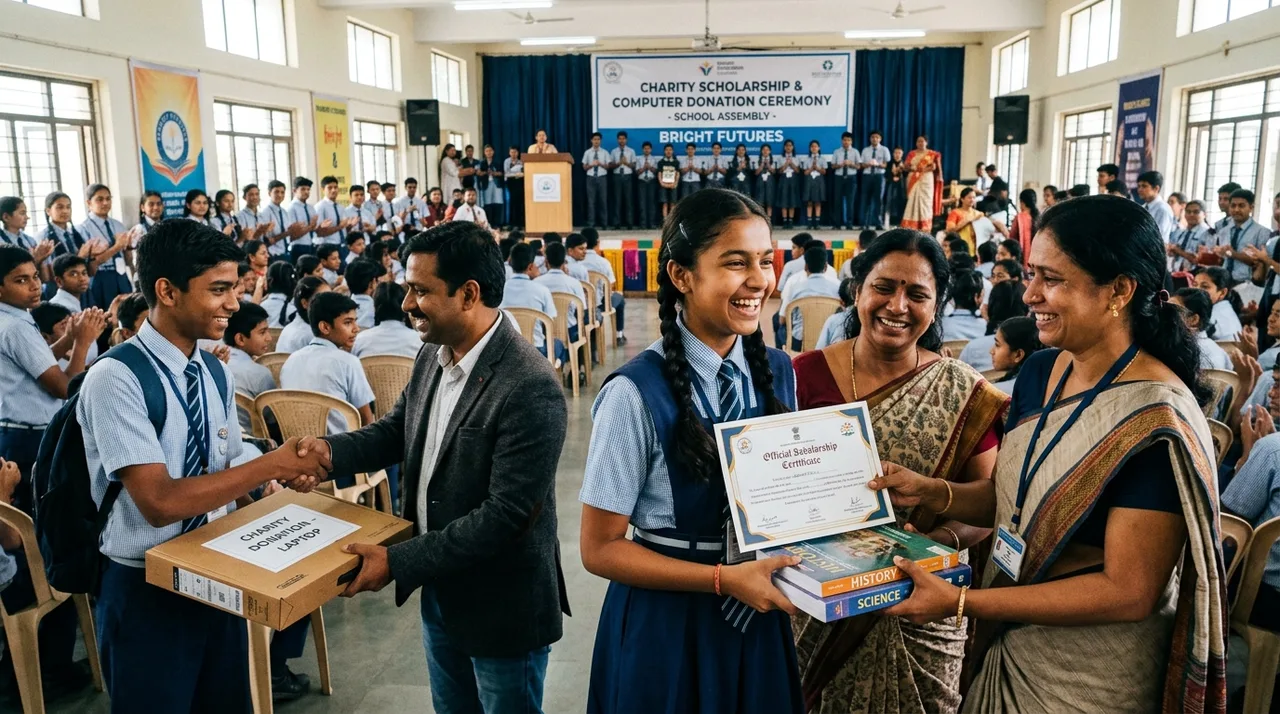 Scholarship award distribution ceremony at Mayflower School